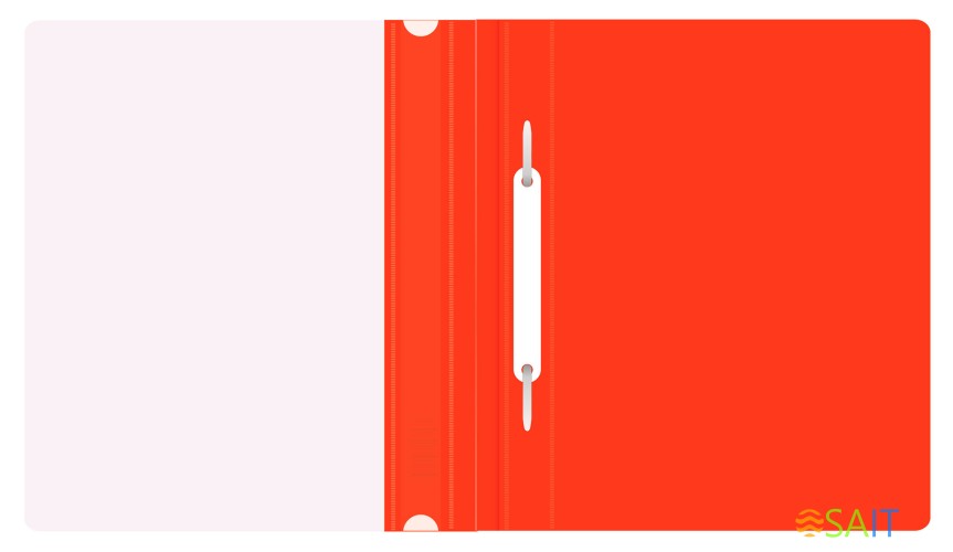 Папка-скоросшиватель Бюрократ Люкс -PSL20A5RED A5 прозрач.верх.лист пластик красный 0.14/0.18