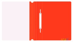 Папка-скоросшиватель Бюрократ Люкс -PSL20A5RED A5 прозрач.верх.лист пластик красный 0.14/0.18