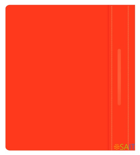 Папка-скоросшиватель Бюрократ Люкс -PSL20A5RED A5 прозрач.верх.лист пластик красный 0.14/0.18