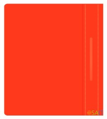 Папка-скоросшиватель Бюрократ Люкс -PSL20A5RED A5 прозрач.верх.лист пластик красный 0.14/0.18