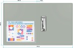 Папка метал.зажим Бюрократ -PZ07CGREY A4 пластик 0.7мм внут.и торц.карм серый