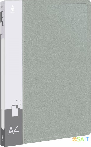 Папка метал.зажим Бюрократ -PZ07CGREY A4 пластик 0.7мм внут.и торц.карм серый