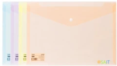 Конверт на кнопке Deli EF766 A4 полипропилен 0.16мм ассорти