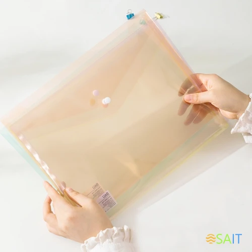 Конверт на кнопке Deli EF766 A4 полипропилен 0.16мм ассорти