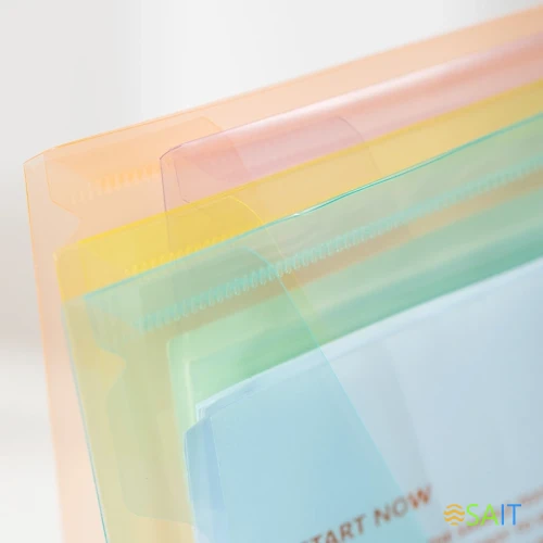 Конверт на кнопке Deli EF766 A4 полипропилен 0.16мм ассорти