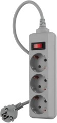 Сетевой фильтр Buro 300SL-3-G 3м (3 розетки) серый (пакет ПЭ)