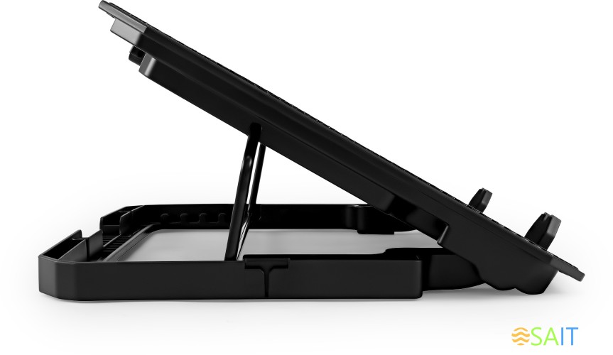 Подставка для ноутбука Buro BU-LCP150-B213 15"335x265x22мм 74.35дБ 1xUSB 2x 140ммFAN 480г металлическая сетка/пластик черный