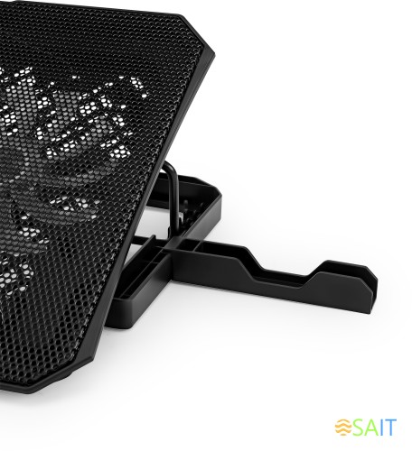 Подставка для ноутбука Buro BU-LCP150-B213 15"335x265x22мм 74.35дБ 1xUSB 2x 140ммFAN 480г металлическая сетка/пластик черный