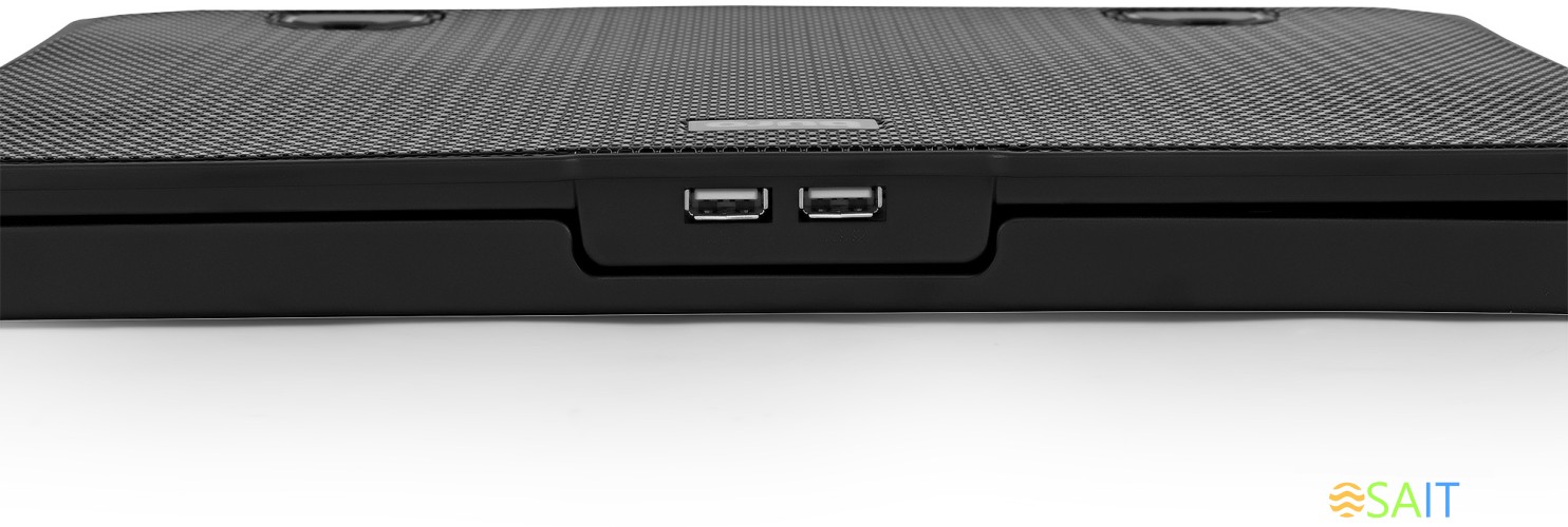 Подставка для ноутбука Buro BU-LCP150-B213 15"335x265x22мм 74.35дБ 1xUSB 2x 140ммFAN 480г металлическая сетка/пластик черный