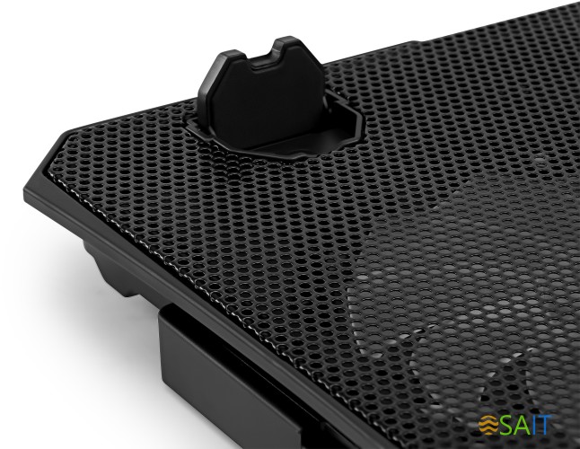 Подставка для ноутбука Buro BU-LCP150-B213 15"335x265x22мм 74.35дБ 1xUSB 2x 140ммFAN 480г металлическая сетка/пластик черный