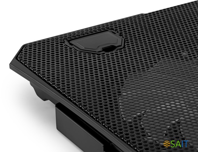 Подставка для ноутбука Buro BU-LCP150-B213 15"335x265x22мм 74.35дБ 1xUSB 2x 140ммFAN 480г металлическая сетка/пластик черный