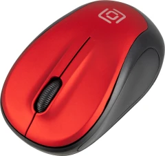 Мышь Оклик 665MW черный/красный оптическая 1600dpi беспров. USB для ноутбука 3but (1025135)