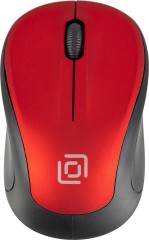 Мышь Оклик 665MW черный/красный оптическая 1600dpi беспров. USB для ноутбука 3but (1025135)