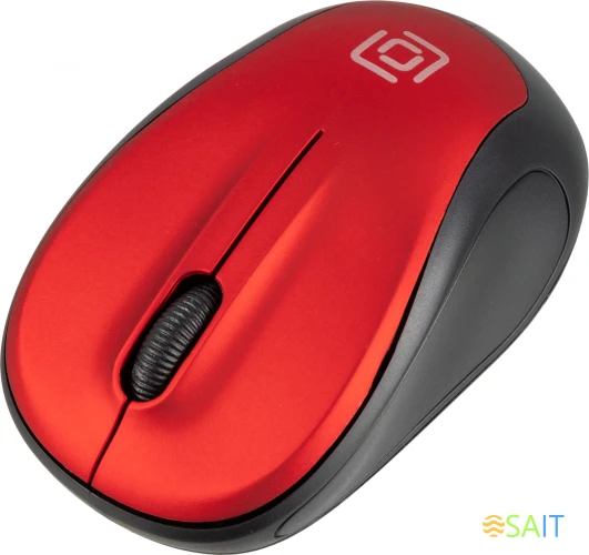 Мышь Оклик 665MW черный/красный оптическая 1600dpi беспров. USB для ноутбука 3but (1025135)