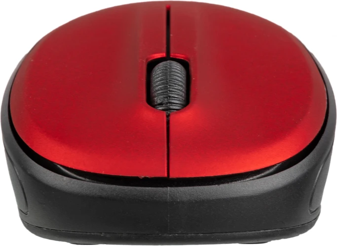 Мышь Оклик 665MW черный/красный оптическая 1600dpi беспров. USB для ноутбука 3but (1025135)