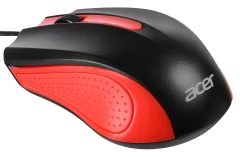 Мышь Acer OMW012 черный/красный оптическая 1200dpi USB 3but (ZL.MCEEE.003)