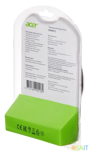 Мышь Acer OMW012 черный/красный оптическая 1200dpi USB 3but (ZL.MCEEE.003)