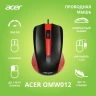 Мышь Acer OMW012 черный/красный оптическая 1200dpi USB 3but (ZL.MCEEE.003)