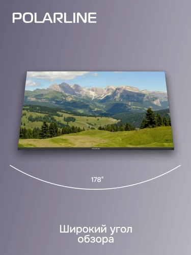 Телевизор LED PolarLine 43" 43PU11TC-SM черный 4K Ultra HD 60Hz DVB-T DVB-T2 DVB-C DVB-S DVB-S2 USB WiFi Smart TV (RUS)