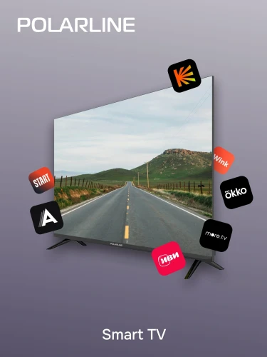 Телевизор LED PolarLine 43" 43PU11TC-SM черный 4K Ultra HD 60Hz DVB-T DVB-T2 DVB-C DVB-S DVB-S2 USB WiFi Smart TV (RUS)