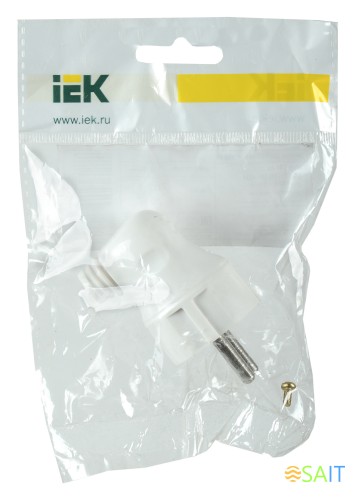 Вилка IEK ВПп11-01-Ст (EVP11-16-01-K01) разборная угловая с заземляющим контактом