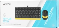 Клавиатура + мышь A4Tech Fstyler F1110 клав:черный/желтый мышь:черный/желтый USB Multimedia (F1110 BUMBLEBEE)
