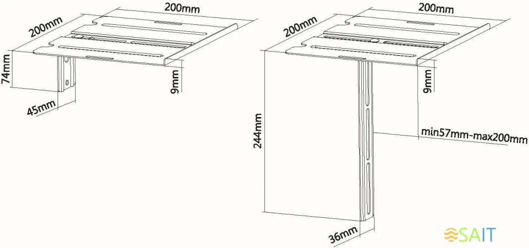Кронштейн-подставка для DVD и AV систем Ultramounts UM500 черный макс.3кг настенный