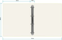 Папка панорама на 4-х кольцах Бюрократ Double Neon DNE0740/4RYEL A4 пластик 0.7мм кор.40мм карм.на лиц.стор. желтый