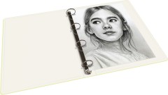 Папка панорама на 4-х кольцах Бюрократ Double Neon DNE0740/4RYEL A4 пластик 0.7мм кор.40мм карм.на лиц.стор. желтый