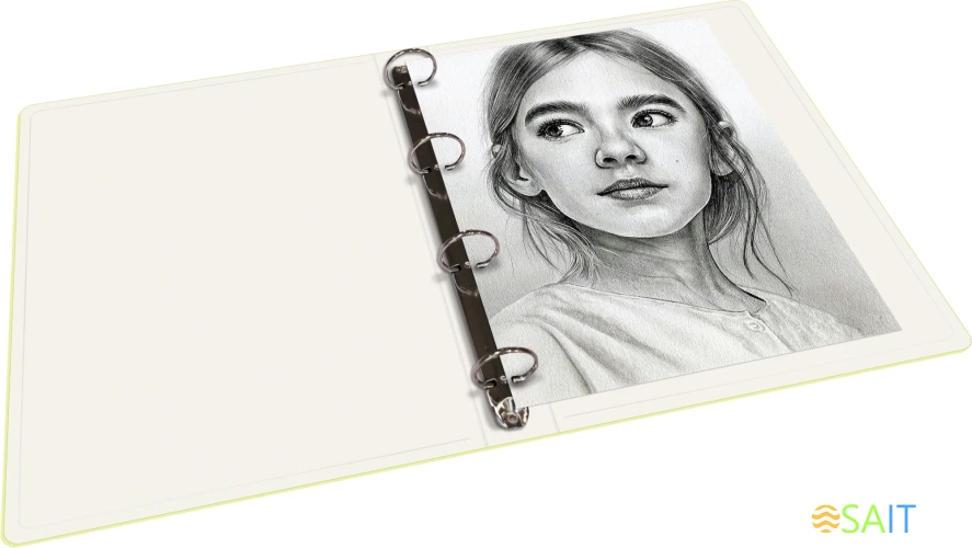 Папка панорама на 4-х кольцах Бюрократ Double Neon DNE0740/4RYEL A4 пластик 0.7мм кор.40мм карм.на лиц.стор. желтый