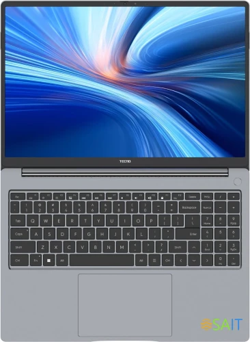 Ноутбук Tecno MegaBook T16 Core i5 13420H 16Gb SSD512Gb Intel UHD Graphics 16" IPS FHD+ (1920x1200) noOS 64 grey WiFi BT Cam 6460mAh (T16RA-NEG0)
