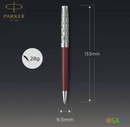 Ручка шариков. Parker Sonnet Premium K537 (2119783) Metal Red CT M черн. черн. подар.кор.