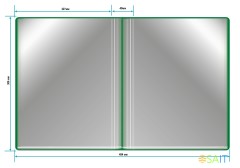 Папка с 100 прозр.вклад. Бюрократ -BPVN100GRN A4 пластик 0.8мм торц.карм с бум. встав зеленый