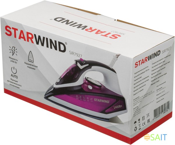 Утюг Starwind SIR7927 2400Вт фиолетовый/черный