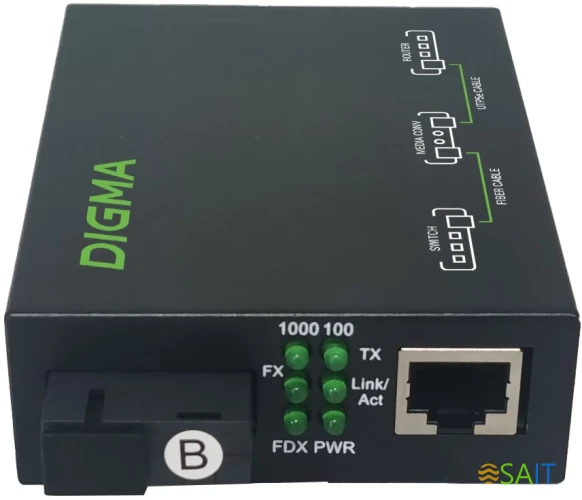 Медиаконвертер Digma DMC-1G53-20B