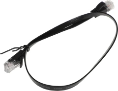 Патч-корд Buro Flat 10Гбит/с UTP 4 пары cat.6 Cu molded 0.5м черный RJ-45 (m)-RJ-45 (m) (BU-C6-FLAT-0.5M-B)