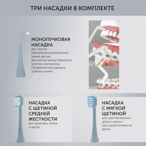 Зубная щетка электрическая Polaris PETB 0701 TC голубой