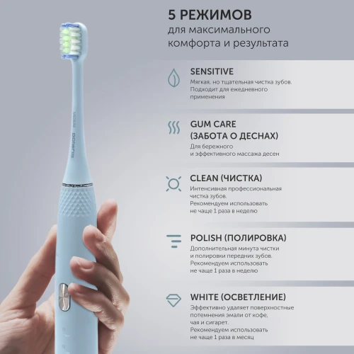 Зубная щетка электрическая Polaris PETB 0701 TC голубой