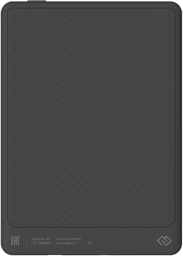 Электронная книга Digma A6 plus 6" E-Ink Carta 758x1024 Touch Screen 1.8Ghz 1Gb/32Gb/SD/microSDHC/подсветка дисплея темно-серый (в компл.:обложка)