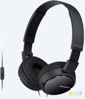 Гарнитура накладные Sony MDR-ZX110AP 1.2м черный проводные оголовье (MDR-ZX110AP/B)