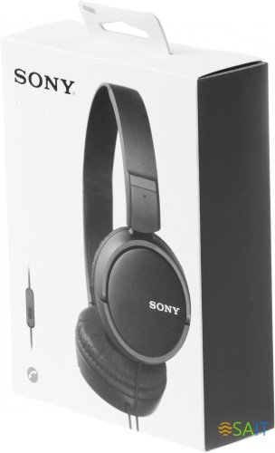 Гарнитура накладные Sony MDR-ZX110AP 1.2м черный проводные оголовье (MDR-ZX110AP/B)