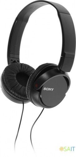 Гарнитура накладные Sony MDR-ZX110AP 1.2м черный проводные оголовье (MDR-ZX110AP/B)