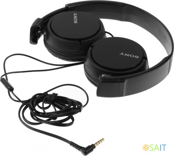 Гарнитура накладные Sony MDR-ZX110AP 1.2м черный проводные оголовье (MDR-ZX110AP/B)