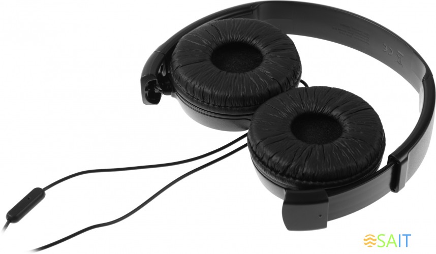 Гарнитура накладные Sony MDR-ZX110AP 1.2м черный проводные оголовье (MDR-ZX110AP/B)