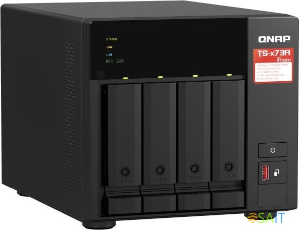 Сетевое хранилище NAS Qnap TS-473A-8G 4-bay настольный Ryzen V1500B