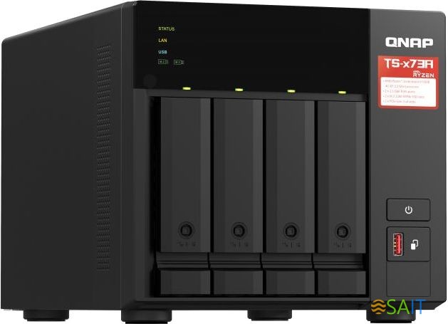 Сетевое хранилище NAS Qnap TS-473A-8G 4-bay настольный Ryzen V1500B
