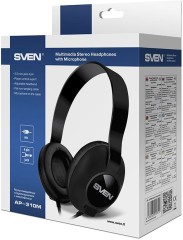 Наушники с микрофоном Sven AP-310M черный 1.2м накладные оголовье (SV-015312)