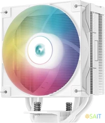 Устройство охлаждения(кулер) Deepcool AG400 Digital Wh ARGB ARGB Soc-AM5/AM4/1200/1700/1851 белый 4-pin 31.6dB Al+Cu LCD 220W 636gr Ret (R-AG400-WHADMN-G-1)