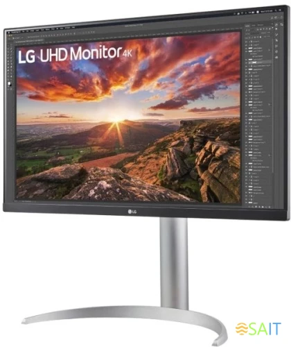 Монитор LG 27" UltraFine 27UP850K-W черный IPS LED 16:9 HDMI M/M матовая HAS 1200:1 400cd 178гр/178гр 3840x2160 60Hz FreeSync DP 4K USB 5.9кг