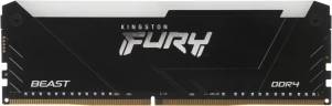 Память DDR4 32GB 3200MHz Kingston KF432C16BB2A/32 Fury Beast RGB RTL Gaming PC4-25600 CL16 DIMM 288-pin 1.35В dual rank с радиатором Ret